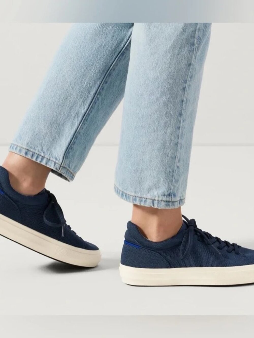Rothy’s RS02 Sneaker In Navy Blue | Size W8 / M6.5 (Fair Condition)